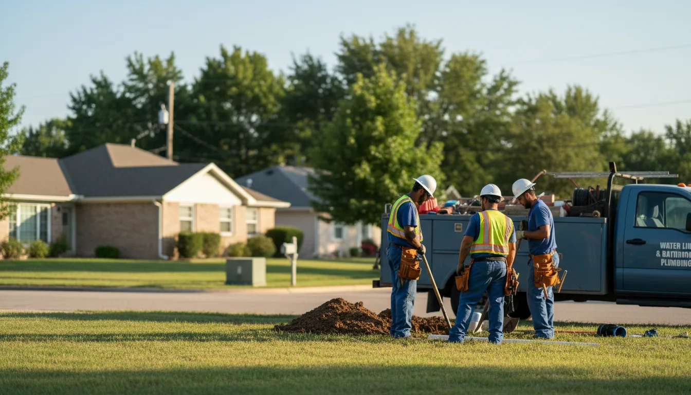 Residential water line and bathroom plumbing service in Cicero, IN